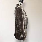 H&M  4 Brown Velvet Blazer Jacket Single Breasted Pockets Old Money Party Dressy Photo 2