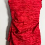 Alex Evenings Gown Dress 12 Red Taffeta Off the Shoulder Formal Cocktail Sheath Photo 15