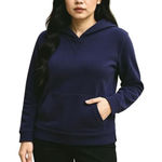 J Jill Hoodie Navy Blue Cotton Pullover Sweatshirt Top Women’s Medium Photo 0