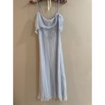 Aritzia Cannelle Dress Medium Baby Blue Lightweight Crepe Slip dress Ruffles Photo 3