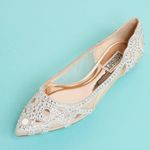 Badgley Mischka Crystal Pointed Toe Flats, Size 8W NEW w/o Box Retail $235 Photo 14