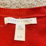 Eileen Fisher  Organic Cotton Knit Hi Lo L/S Tunic Postbox Red Size LARGE *flaw Photo 1