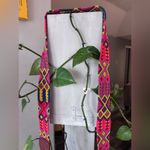 Bohemian Woven Round tooled Leather crossbody with woven Strap NWOT Brown Photo 8