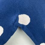 Old Navy  blue and white polka dot long sleeve crewneck sweater size small Photo 7