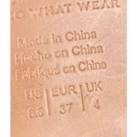 Who What Wear Sandals Womens Size 6.5 Black Faux Leather Square Toe Slip On Flat Photo 5