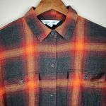 Old Navy  Swiftie‎ Boyfriend Plaid Flannel Shirt Large Tall Evermore Country Barn Photo 2