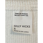 Gilly Hicks Long Sleeve Scoop Neck Top Women’s Size Small White Waffle Knit NWT Photo 5