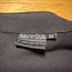 Ruby n style black cardigan top embroidered 3x Size undefined Photo 1