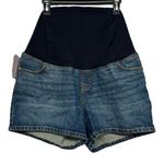 Isabel Maternity  Ingrid 4" Inseam Crossover Panel Denim Shorts Size 12 NWT #7059 Photo 0