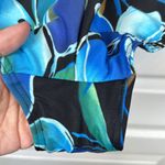 MiracleSuit  Oceanus Blue Black V-Neck Swimsuit Size 16 EUC #5675 Photo 5