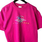 Vintage 90s Dolphins Heads Resort Australia T Shirt Pink Large L Single Stitch Photo 1