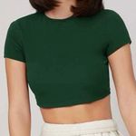 SheIn Basic Green Baby Tee Photo 0