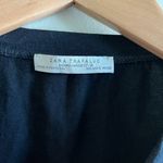 ZARA  TRF Black‎ '1980' Pink fur Crew Neck Tee Shirt Top Short Sleeve Womens Sz S Photo 6