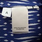 Ann Taylor  Shirt Womens Small Blue White Printed Blouse‎ Office Career Casual Photo 7