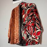 Soft Surroundings Tigris Button Up Silk Shirt Size PL Petite Large Abstract NWOT Photo 7