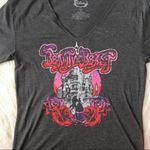 Disney  Beauty and the Beast Short Sleeve Cutout Neck Graphic T-Shirt Gray Medium Photo 3