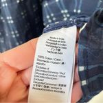 Madewell  Embroidered Puff-Sleeve Babydoll Dress in Indigo Plaid Photo 5