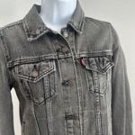 Levi's Women's Faded Black Denim Jacket With Buttons And Pockets, Sz: S (ba6) Photo 2
