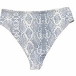 SheIn Gray White Snakeskin Print Swim Suit Bottoms Women's Size Small Photo 5