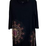 Desigual  Black Dress XS Mandala Print Boho Style US XS New Photo 3