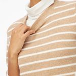 J.Crew Heather Mushroom Ivory Striped Crewneck Sweater in extra-soft yarn Photo 8