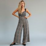 Free People  Wide Leg Marley Plaid One Piece Jumpsuit Size Medium NWT Grunge 90s Photo 14