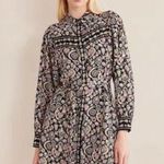 Boden Floral Western Mini Shirt Dress 10R Black Size undefined Photo 0