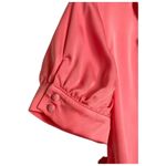 Know One Cares  Cropped Self-Tie Bottom Puff Sleeve Button Pink S Photo 4