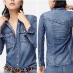 J.Crew  Denim Western-Fitted Chambray Shirt Size 6 Cowgirl Country Photo 1