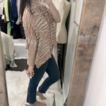Entro  pink Zebra Print Button-Up Blouse size small oversized Photo 4