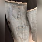 Designer Handmade Deconstructed Black and Denim Blazer Photo 4