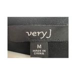 Very J  rayon black mini dress sleeveless lace up front keyhole back shift dress Photo 2