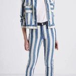 Current/Elliott Current Elliott The High Waist Stiletto Jean In The Bay Stripe NWT Photo 1