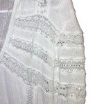 Free People set to stun white lace long sleeve tunic linen blend embroidery over Photo 4