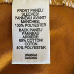 Van Heusen Mustard Floral V-Neck Mixed Media Print 3/4 Sleeves Office SZ M #2331 Photo 7