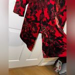 Kasper Plus Oversized Asymmetrical Red Black Floral Top Stretchy 2X Photo 5