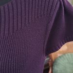 Ralph Lauren Lauren  Jewel Tone Purple Short Sleeve Knit Sweater Dress Photo 2
