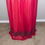 Adrianna Papell Beaded Silk Empire Waist Evening Formal Evening Gown Hot Pink 10 Photo 5