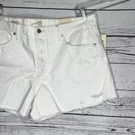 Universal Threads Universal Thread NWT Size 16 White 100% Cotton Distressed 90s Baggy Jean Shorts Photo 1