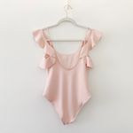 LPA / Revolve Cold Shoulder Ruffle Bodysuit 182 in Peony Photo 14