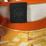 Jijil Man Collection Orange Floral Striped Sweatshirt Made in Italy Size M Yellow Size M Photo 4