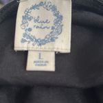 Blue Rain Y2K Embroidered Peplum Top Black Sz L Long Bishop Sleeve Whimsigoth Retro Witchy Photo 6