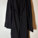 Soft Surroundings Label Noir XL Long Cardigan Coat Tapestry Back Wool Mohair Photo 0