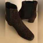 Bruno Magli women leopard suede short heel boots Size 6 Made in Italy Black Photo 5