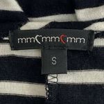 Moa Moa  Faux Suede Accent Striped Top Shirt Size Small S Womens Photo 2