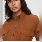 Gap  Shirt Dress Size S Brown Khaki Midi Summer Spice Fall Belted Pockets Rust Photo 3