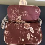 Newport News  Ladies Purse Embroidered Brown Gold Rhinestone Pendant on Snap Photo 2