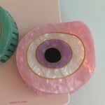 Frasier Sterling nwt Evil Eye Hair Claw Clip Set approx 2.25” Pink Photo 2