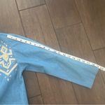 Vintage 90s City Girl Denim Southwest and Gold Blazer with Glitter Sz 6? Petite Blue Photo 4