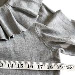 Michael Kors MICHAEL Gray Ruffle Pleated Split Tie Neck Sweater Size Large Photo 4